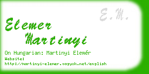 elemer martinyi business card
